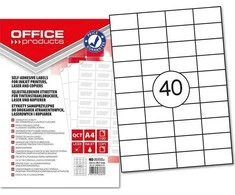 Office Products Etiketės Office Products A4 52,5x29,7 mm baltos (100)