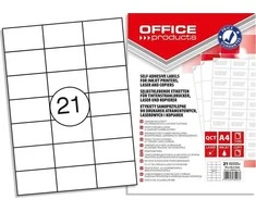 Office Products Etiketės Office Products A4 70x42,3 mm baltos (100)
