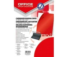 Office Products Biuro gaminiai BIURO PRODUKTAI įrišimo viršeliai, kartonas, A4, 250gsm, blizgus, 100 vnt, raudonas