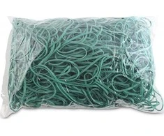 Q-Connect Gumytės 1kg 130mm žalios 3mm pločio