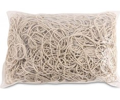Office Products Biuro prekės Biuro prekės Guminės juostos, skersmuo 100 mm, 1,5 x 1,5 mm, 60% guma, 1000 g, apvyniojimas, Balta