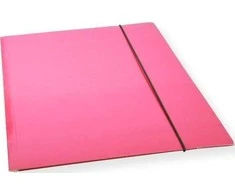 Office Products Aplankas A4 su gumine juostele, rožinis lakas, 300gsm (10vnt)