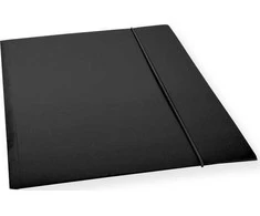 Office Products Aplankas A4 su gumine juostele, juodas lakas, 300gsm (10 vnt.)