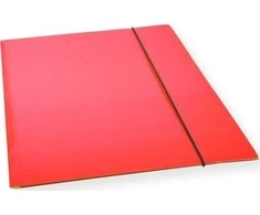 Office Products A4 aplankas su gumine juostele, raudonas lakas, 300gsm (10 vnt.)