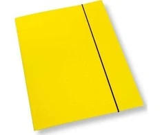 Office Products Aplankas A4 su gumine juostele, geltonas lakas, 350gsm (10vnt)