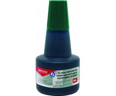 Office Products Tušas metaliniams antspaudams aliejiniu pagrindu 30ml žalias