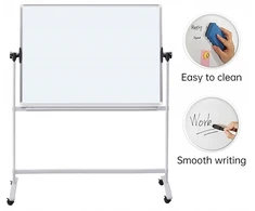 Office Products Nešiojama sausa trinama lenta - magnetinė OFFICE PRODUCTS dvipusė aliuminio rėmas pasvirimo kampo reguliavimas 150x120cm