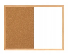 OfficeProducts Lenta sausa-ištrinama - kamštinė, OFFICE PRODUCTS Combo, 60x40 cm, mediniame rėme