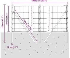 Pagrindo Suvirintas Vielos Tvora 100 x 0,8 m Sidabrinė