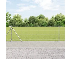 Suvirinta vielos tvora su betono baze 100 x 0,8 m Sidabrinė