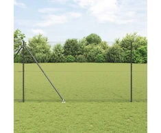 Hexagonal Fence with Post 50 x 1,5 m PVC dengtas plienas Pilka