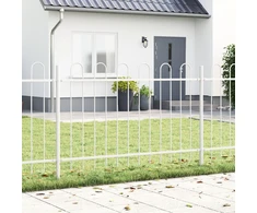 Sodo tvora 4 pcs Balta 6,8 x 0,8 m Miltelinis plienas