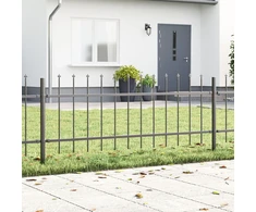 Sodo tvora 9 pcs Pilka 15,3 x 0,6 m Miltelinis plienas