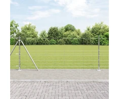 Suvirinta vielos tvora su betono baze 100 x 1 m Sidabrinė