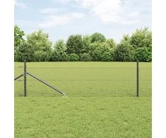 Hexagonal Fence with Post 100 x 0,8 m PVC dengtas plienas Pilka
