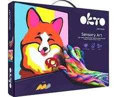 Kūrybinio meninio lapės paveikslo rinkinys, plastilinas, putplasčio virvė, OKTO