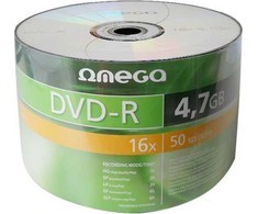 Omega DVD-R 4.7GB, 16x, DVD kompaktinių diskų rietuvė, 50 vnt