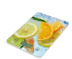 Virtuvinės svarstyklės Omega OBSKWL virtuvės svarstyklės (20 x 14,5 x 2 cm) pagamintos iš kieto 4 mm stiklo su LCD ekranu (maks. 5kg)