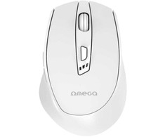 OMEGA Pelė Bevielė pelė WIRELESS RECHARGEABLE USB-C Baltas [46036]