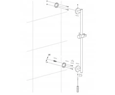 Omnires DRĄŻEK PRYSZNICOWY 66 CM Auksinė