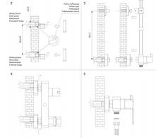 Omnires dušo komplektas PARMA SURFACE SHOWER SYSTEM CHROME