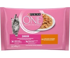 Šlapias kačių maistas ONE, vištiena, 4 × 85 g