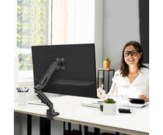 ONKRON G90-B Pasukamas ir pakreipiamas stalo laikiklis 13–34 colių monitoriams, maks. 10 kg, su rotacija, juodas