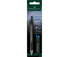 Automatinis pieštukas Faber-Castell Grip-Matic, 0,7 mm rudos spalvos + grafitai B 0,7 mm