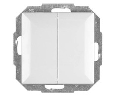 Plastrol Wyłącznik 2-klawiszowy instalacyjny świecznikowy p/t 10a, 250v (moduł)