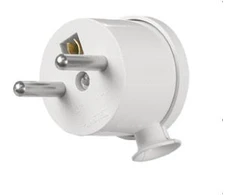 Wtyczka 2P+Z MINI kampinis kištukas, baltas