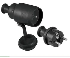 Opal GN- H2 lizdas + WT- 40H IP44 kištukas juodas