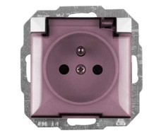 Plastrol Lizdas wtyczkowe pojedyncze p/t, 2p+su w przesłonami, 16a, 250v, bryzgoodporne su klapką (moduł)
