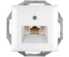Opalas Universalus kompiuterio/telefono lizdas RJ45 baltas