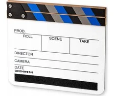 Openmoon Prof Kino filmavimo studijos klapė filmavimui balta flomasteriams + 68x žymekliai magnetukai / Tpb04