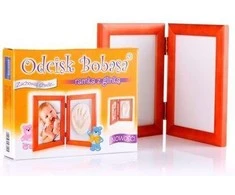Nuotraukų rėmelis Odcisk Bobasa Rėmelio su moliu rinkinys Baby HandPrint, rudas