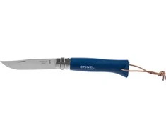 Opinel France Peilis su diržėliu Opinel Colorama 08 Inox Grab mėlynas, su dėklu
