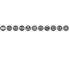 Lubinis šviestuvas GTV Vandeniui atsparus šviestuvas HAGEN LED 136, T8 LED, G13, AC220-240V, 50/60Hz, IP65, PC/PC