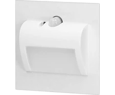 Orno DRACO LED NEW 1.5W, įleidžiamas laiptų šviestuvas, 12VDC, 30lm, 6000K, baltas, judesio ir prieblandos jutiklis