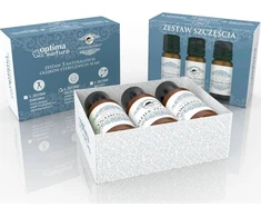 Optima Natura Rinkinys Szczęścia komplektas olejek eteryczny Olejek Złodziei 10ml + olejek eteryczny Oranžinė 10ml + olejek eteryczny Cynamonowy 10ml