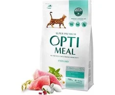 Optimeal Adult Sterilised sausas maistas katėms su kalakutiena, 700 g