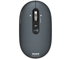 PORT CONNECT Pure MAC, Belaidė įkraunama pelė, Bluetooth, FreeWheel, 3200 DPI,Shadow