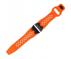 Orange Oranžinis UAG Monarch - dirželis FKM do Apple Watch series 4-6 &amp; SE 1-3, 44mm / series 7-9, 45mm / series 10-11, 46mm / Ultra 1-3, 49mm (oranžinis / juodas titanium)