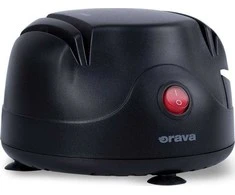 ORAVA elektrinis peilių ir žirklių galąstuvas, dviejų pakopų galandimo sistema, kompaktiški matmenys, dziudo