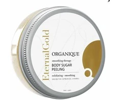 Organique Eternal Gold švelninamasis cukraus kūno šveitiklis 200 g