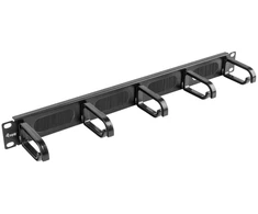 Organizer Equip 19'' Organizer kabli 5x plastikowe pierścienie stal 1U RAL9005 (327320)