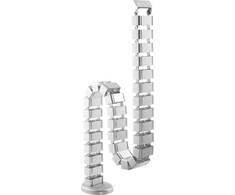 Organizacija InLine ® Lankstus kabelis, skirtas aukštai reguliuojamoms lentoms, 4 kompozicijos, 68x36mm. 1,28 m, pilka