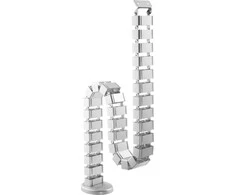 Organizacija InLine ® Lankstus kabelis, skirtas aukštai reguliuojamoms lentoms, 4 kompozicijos, 68x36mm. 1,28 m, pilka