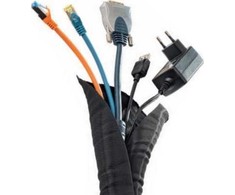 Organizer InLine HAGOR KSS 5 Meter Juodas - 19mm Kabelsocke selbstschliessend 5m Laenge Weite 19mm aus elastischem Polyester