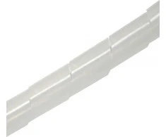 Inline Spiral Wrap kabelio spiralinis apvyniojimas, 10 m ilgio, 14 mm skersmens, skaidrus baltas