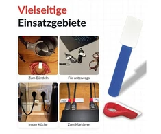Organizer LABEL THE CABLE LTC Rinkinys etykiet na rzepy do kabli daugkartinio naudojimo, mieszany, 10 vnt (LTC 2630-10)